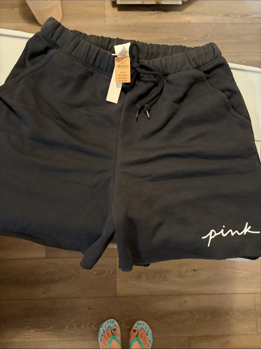 PINK Victoria's Secret Black Logo shorts